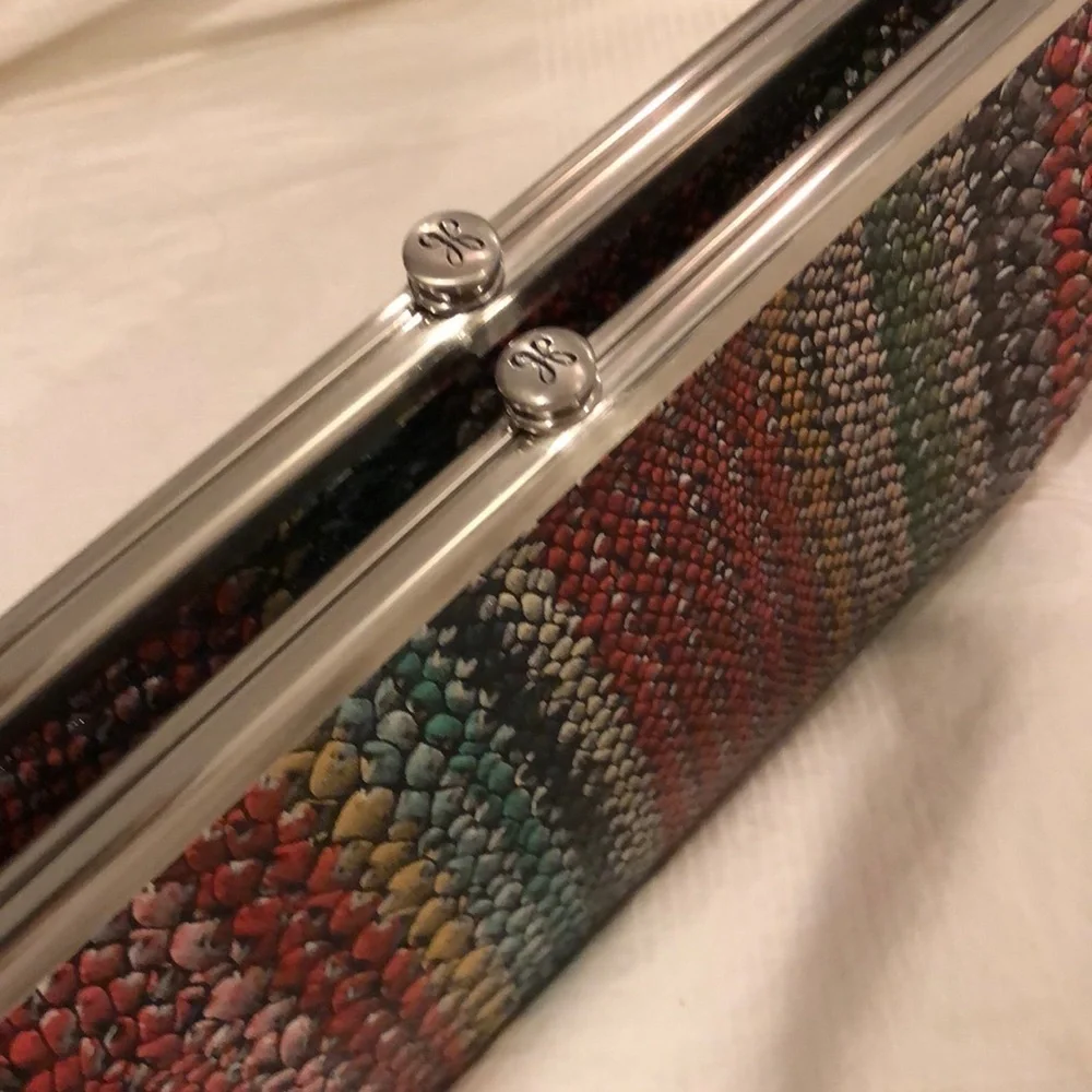 HOBO LAUREN LEATHER Double CLUTCH WALLET in Holiday NWT - Picture 3 of 9